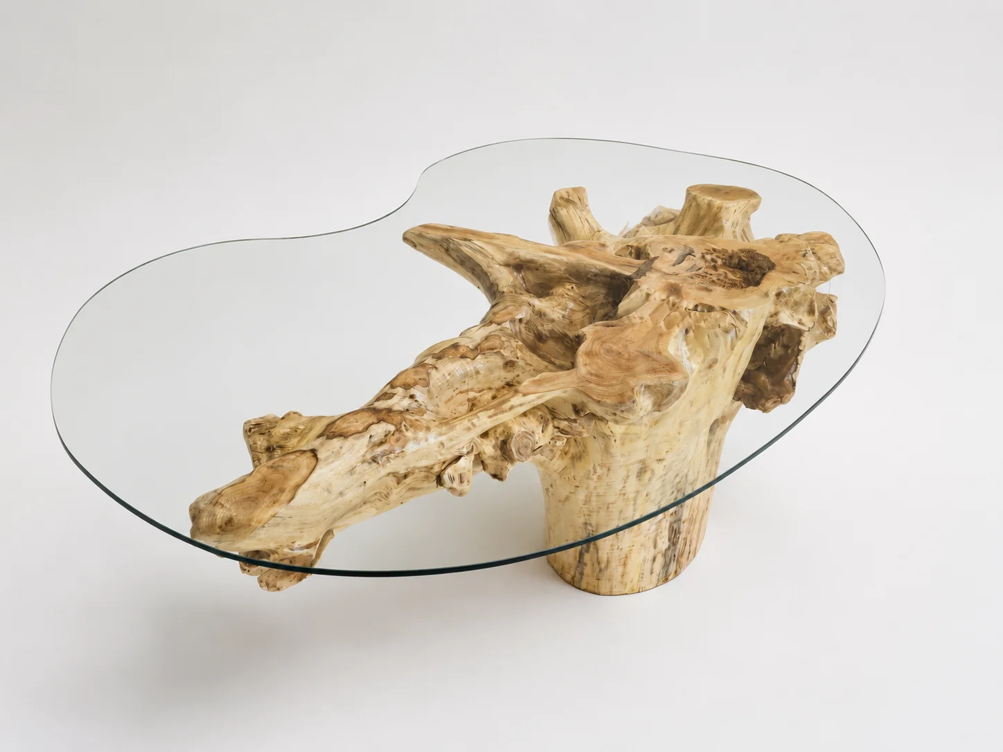 Natural live-edge timber table