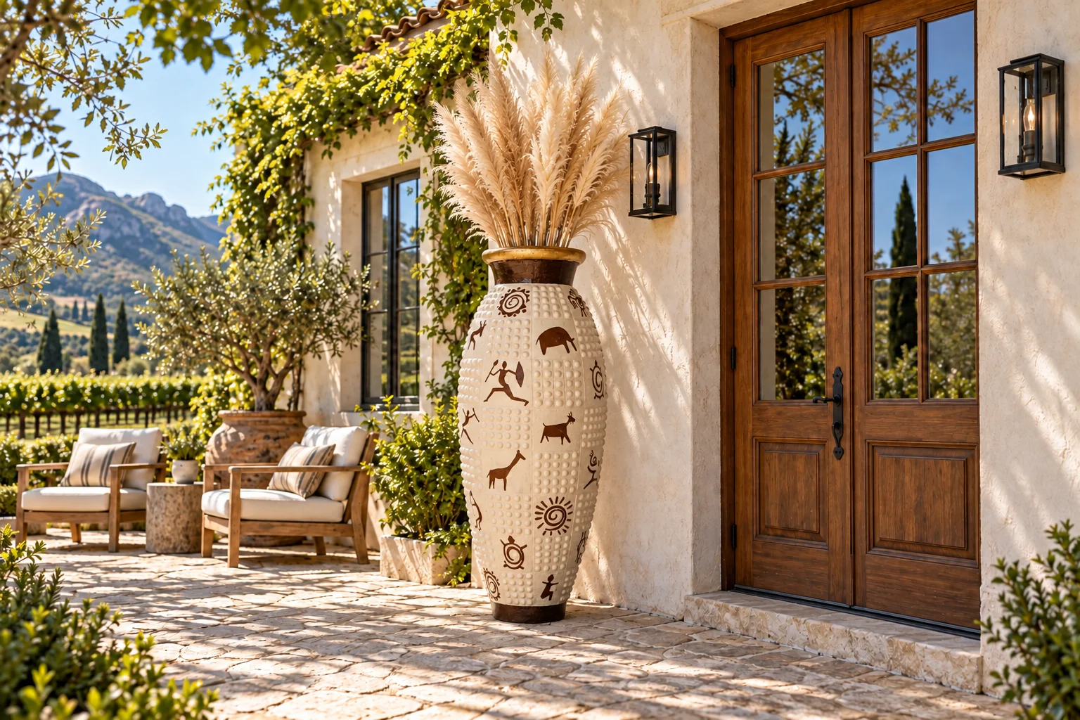 A lodge with an artistic welcome — interior visualisation