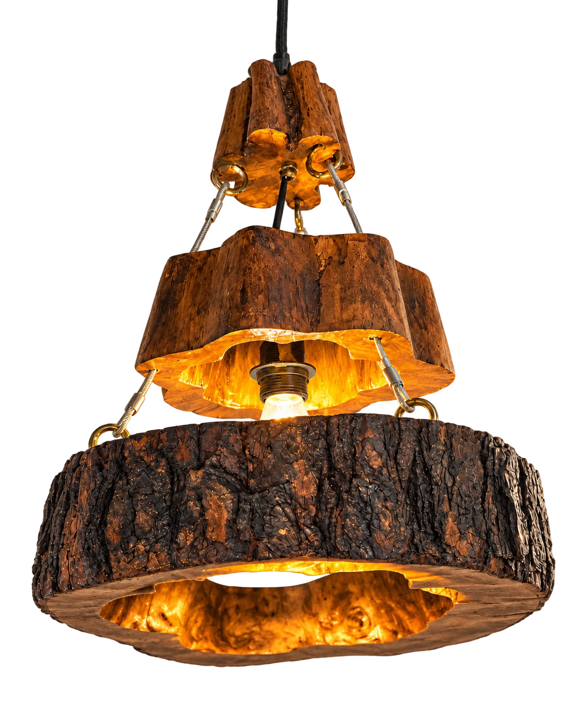Sculpted Wood Pendant