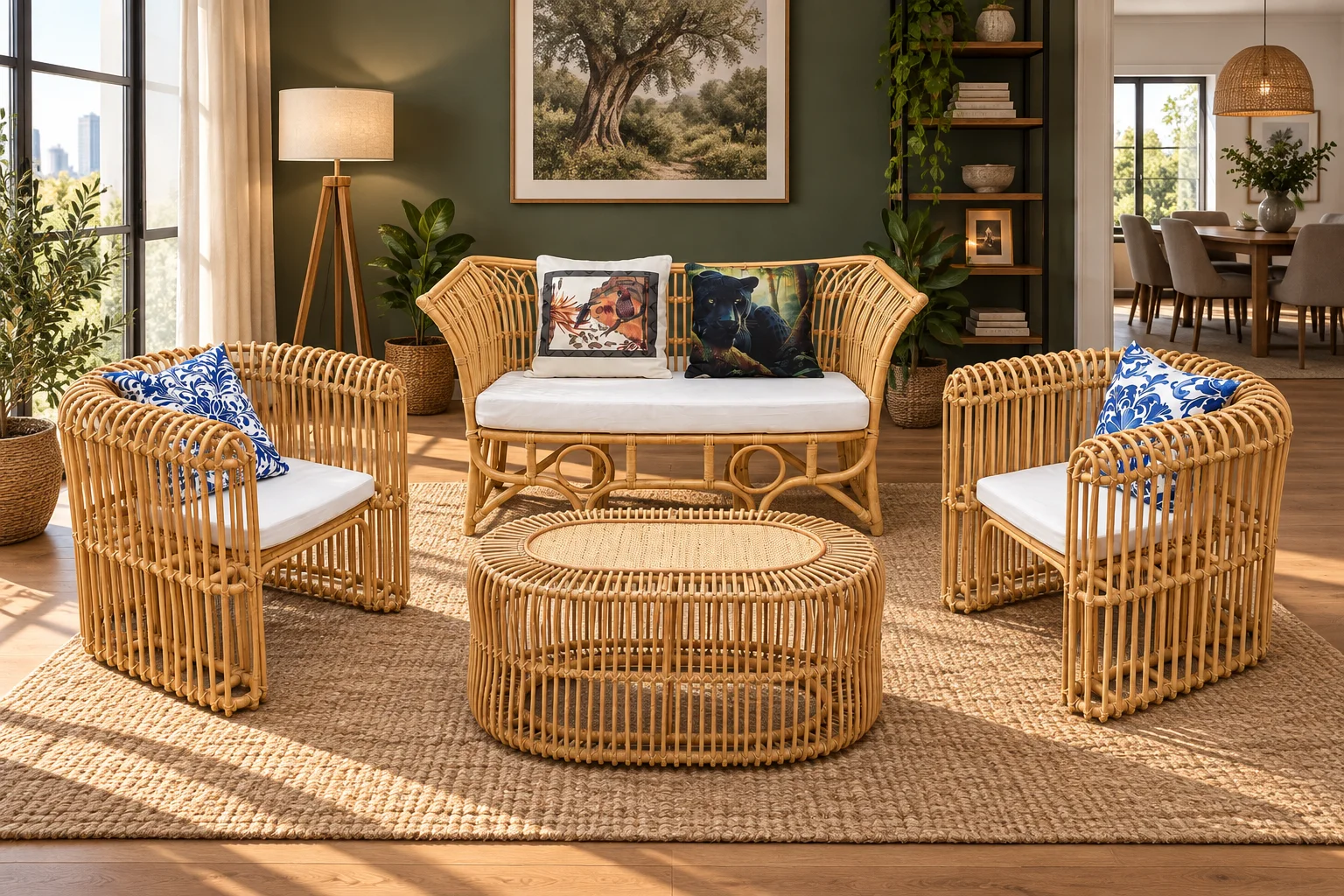 Bali sofa set in an interior visualisation